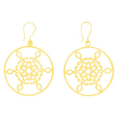 Gold Snowflake Earrings - Afghanistan